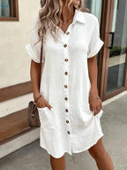 Araminta | Timeless V-Neck Blouse Dress 3