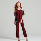 Jessie | Elegant Draped Two-Piece Wide-Leg Set 4