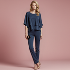 Jessie | Elegant Draped Two-Piece Wide-Leg Set 6