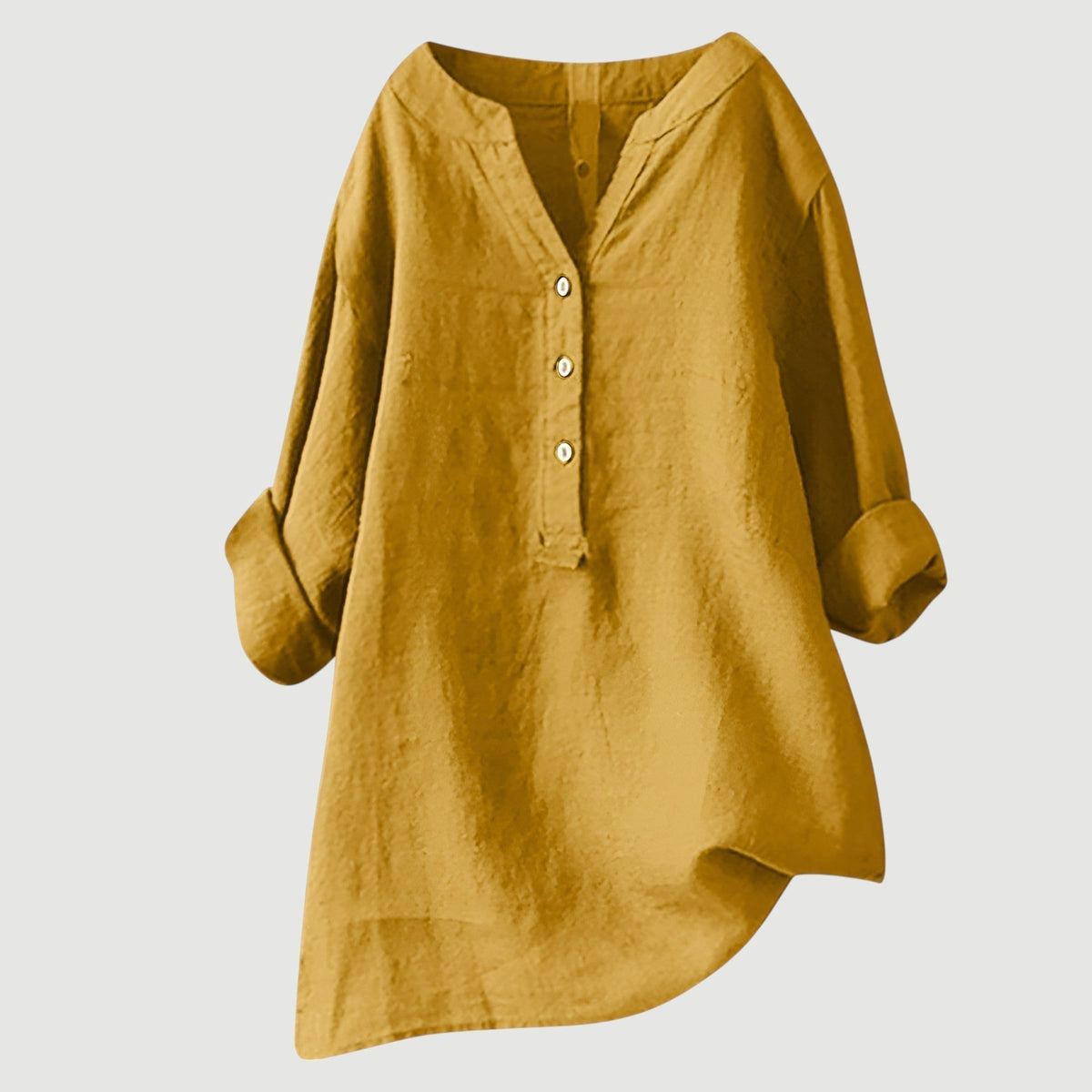 Cassia | Refined V-Neck Button-Down Shirt 10