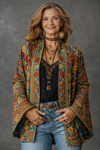 Amelie | Stylish Velvet-Touch Bohemian Cardigan 8