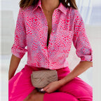 Novalie | Classic Collared Printed Blouse 4