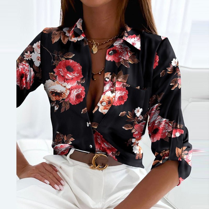 Novalie | Classic Collared Printed Blouse 5