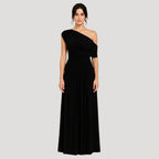 Women's One-Shoulder Ruched Maxi Dress for Evening 7