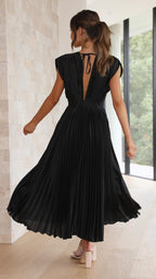 Kaitlyn | Stylish Pleated V-Neck Midi Dress 19
