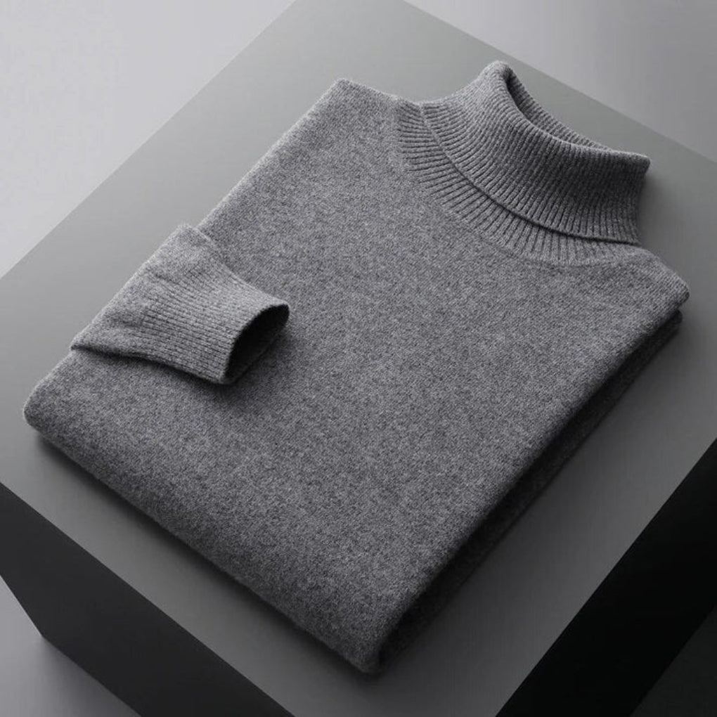 Men's Turtleneck Sweater Long Sleeve Relaxed Fit 4